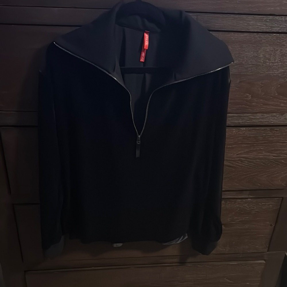 SPANX Black Cowl Neck Sweater with Cozy Fit